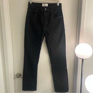 Reformation black straight leg jeans